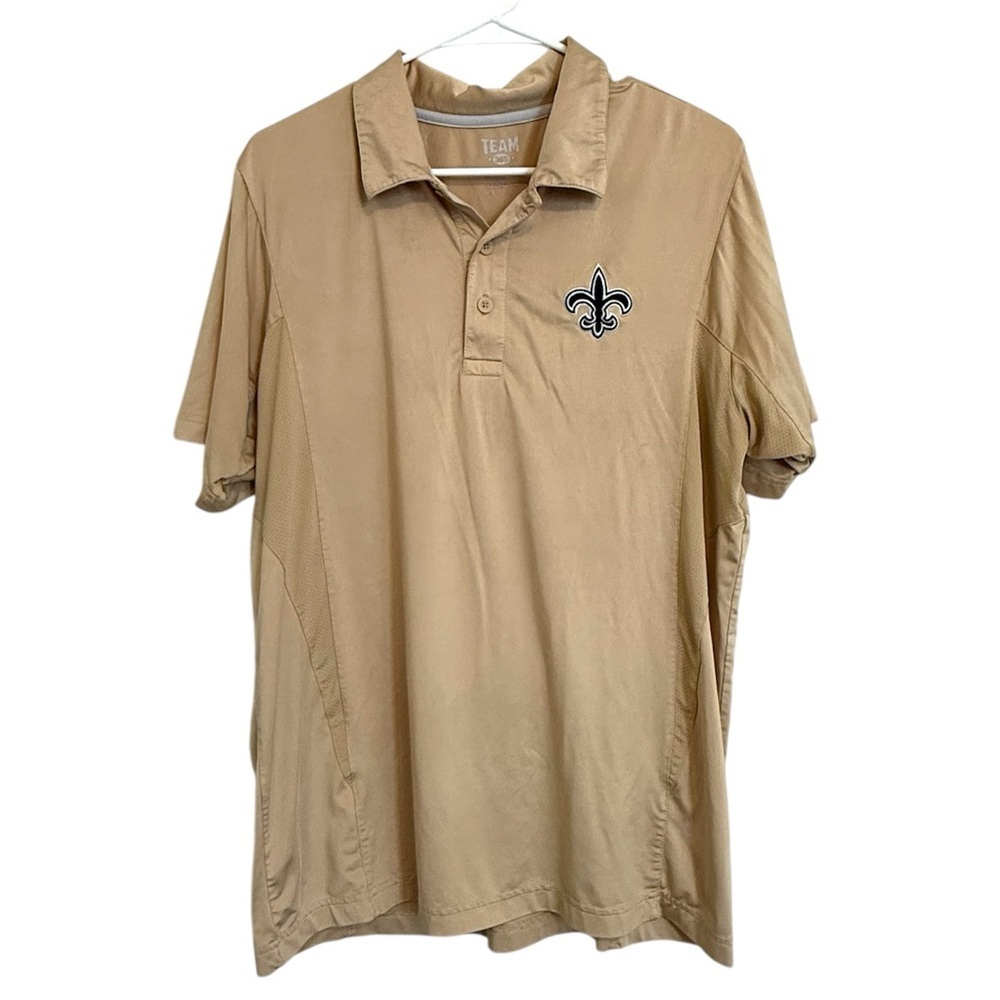 2/$30 Team 365 New Orleans Saints Gold Polo Shirt Men’s Medium NFL Golf Athletic